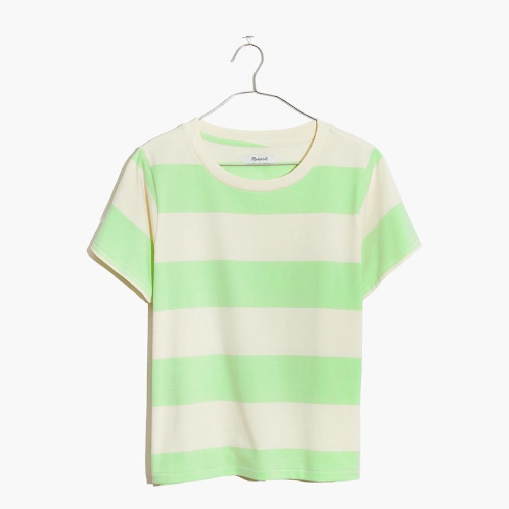Madewell Supima Striped Short Sleeve Tee L